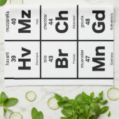 Periodieke tabel van kazen theedoek (Gevouwen)