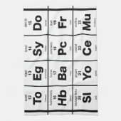 Periodieke Tabel van Ontbijtende voedingsmiddelen Theedoek (Verticaal)