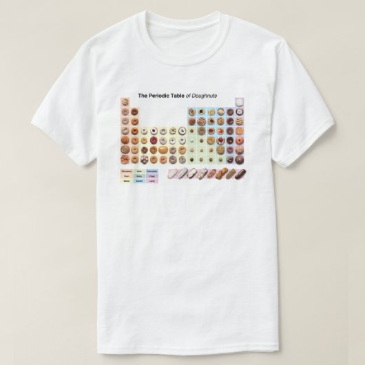 Periodieke Tabel van T-shirt voor de Doughnoten (Design voorkant)