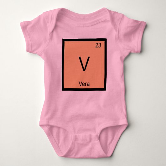 Periodieke Tabel Vera Name Chemistry Element Romper (Voorkant)