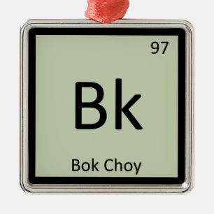 Periodieke tabel voor de bk - koos voor groenten e metalen ornament