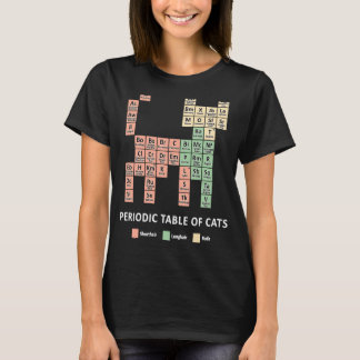 Periodieke tabel voor katten Mannen Vrouwen Kinder T-shirt