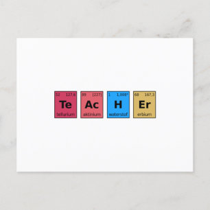 Periodieke tabel voor leraren briefkaart