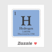 Periodieke tabel voor waterstof sticker (Vel)