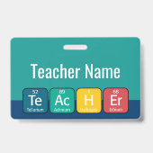 Periodieke Tabelelementen Spellingleraar Badge (Voorzijde)