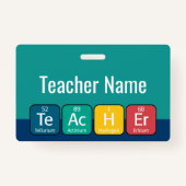 Periodieke Tabelelementen Spellingleraar Badge (Voorkant)