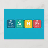 Periodieke Tabelelementen Spellingleraar Briefkaart (Voorkant)