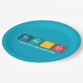 Periodieke Tabelelementen Spellingleraar Papieren Bordje (Gekanteld)