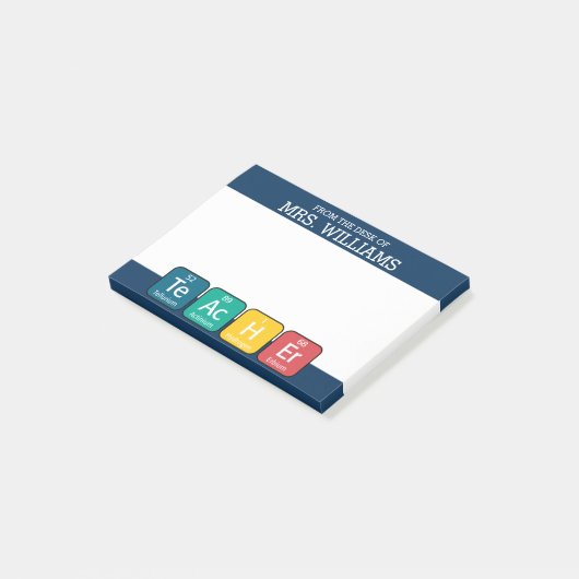 Periodieke Tabelelementen Spellingleraar Post-it® Notes (Schuin)