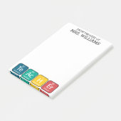 Periodieke Tabelelementen Spellingleraar Post-it® Notes (Schuin)
