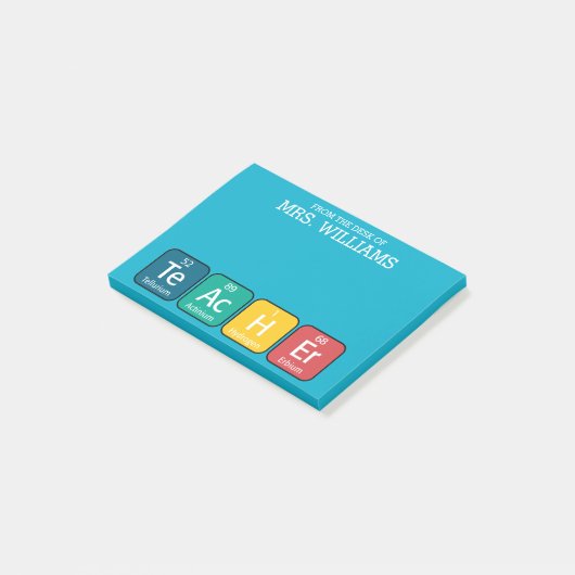 Periodieke Tabelelementen Spellingleraar Post-it® Notes (Schuin)