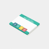 Periodieke Tabelelementen Spellingleraar Post-it® Notes (Schuin)