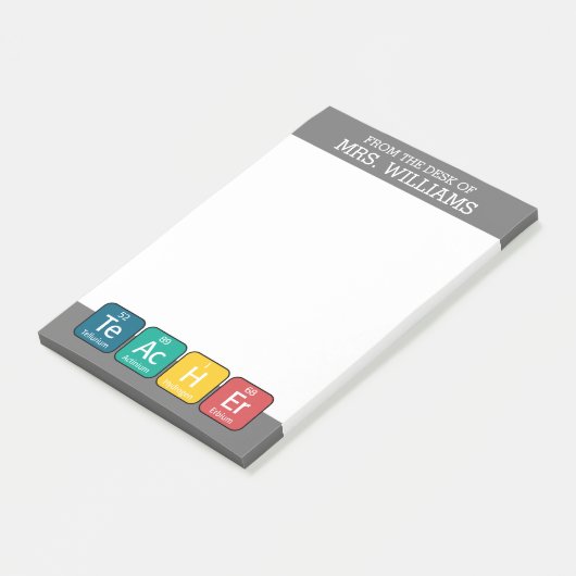 Periodieke Tabelelementen Spellingleraar Post-it® Notes (Schuin)