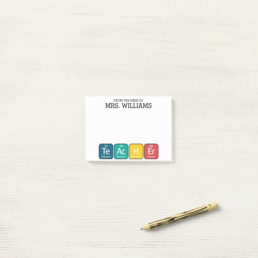 Periodieke Tabelelementen Spellingleraar Post-it® Notes (Op bureau)