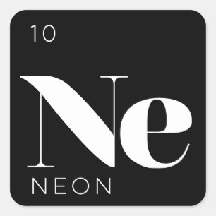 Periodieke Tabelelementen sticker // neon