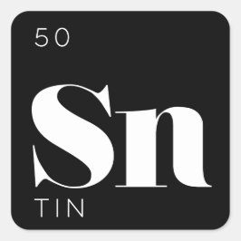 Periodieke Tabelelementen sticker // Tin