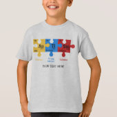 Periodieke tabelelementen voor autisme t-shirt (Voorkant)