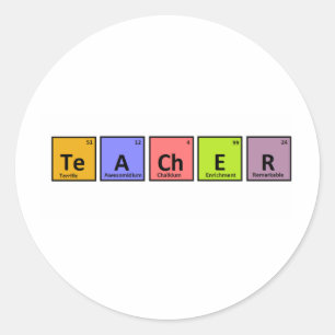 Periodieke Tabellerarenwaardering Ronde Sticker