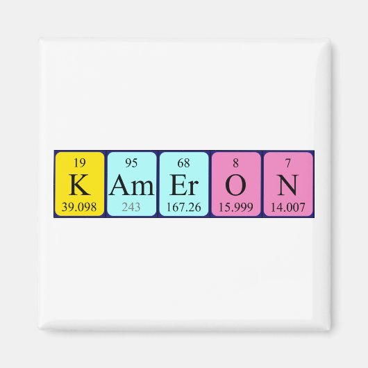 Periodieke tabelnaam Kameron magnet (Voorkant)