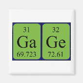 Periodieke tabelnaam magneet (Voorkant)