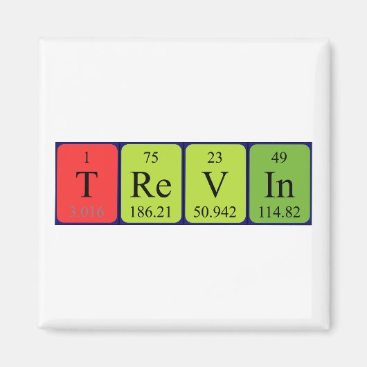 Periodieke tabelnaam magneet behandelen (Voorkant)
