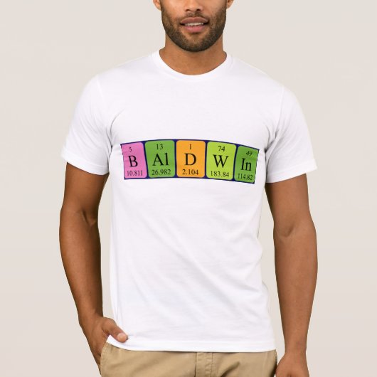 Periodieke tabelnaam shirt Baldwin (Voorkant)