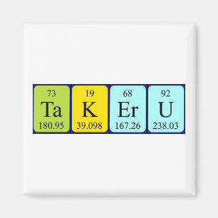 Periodieke tabelnaam Takeru magnet