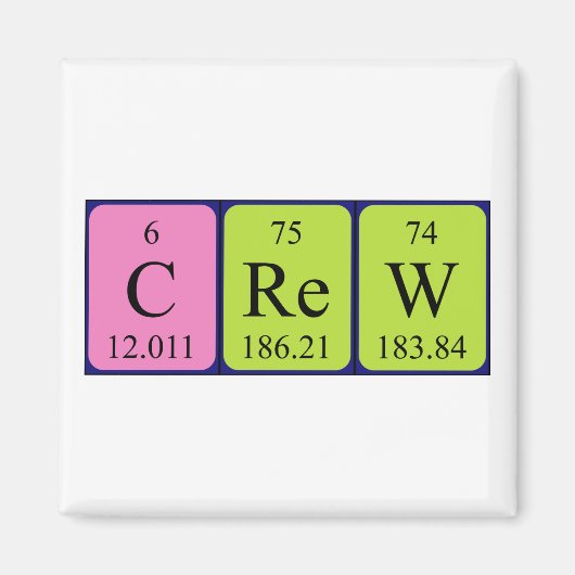 periodieke tabelnaammagneet maken magneet (Voorkant)