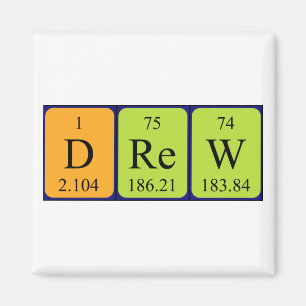 Periodieke tabelnaammagneet tekenen magneet