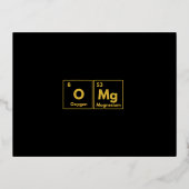 Periodieke tabelstijl OMg Folie Feestdagen Briefkaart (Voorkant)