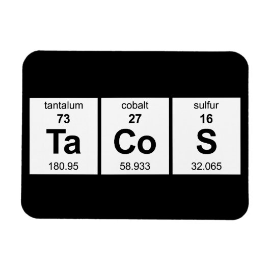 Periodieke TaCoS-tabel Magneet (Horizontaal)