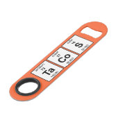 Periodieke TaCoS-tabel Speed Flessenopener (Voorkant Gekanteld)