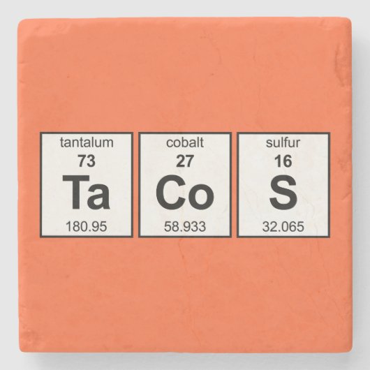 Periodieke TaCoS-tabel Stenen Onderzetter (Voorkant)