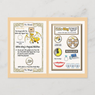 Periodieke tafel Dragon - Wit Goud Briefkaart