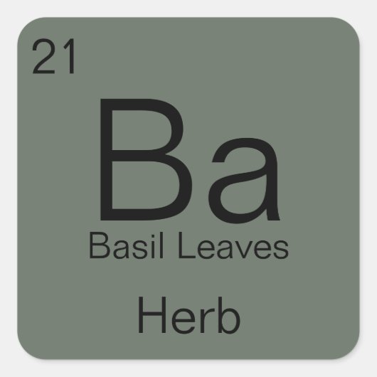 Periodieke tafel Kruiden & Spice Label (Voorkant)