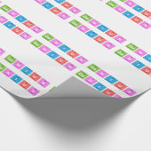 Periodieke-tafelchemieplezier Cadeaupapier (Hoek)