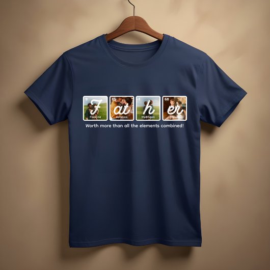 Periodieke Tafelelementen Happy Vaderdag Tri-Blend Shirt