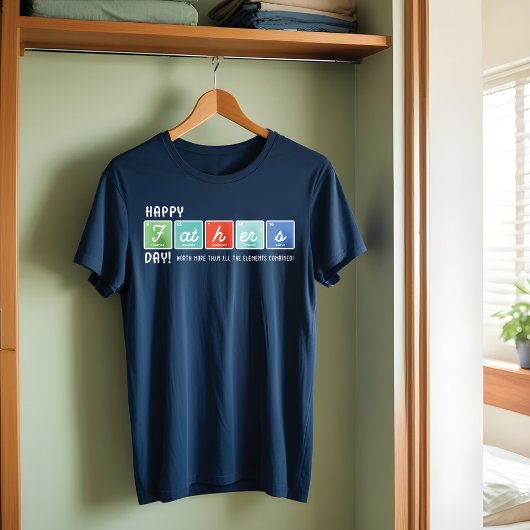 Periodieke Tafelelementen Happy Vaderdag Tri-Blend Shirt