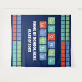 Periodieke Tafelelementen School Reünie Afstuderen Wandkleed (Voorkant (horizontaal))