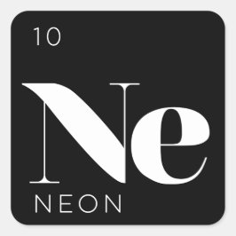 Periodieke Tafelelementen Sticker // Neon
