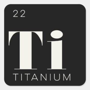 Periodieke Tafelelementen Sticker // Titanium
