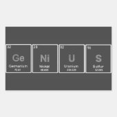 Periodieke TafelGeNiUS-sticker Rechthoekige Sticker (Voorkant)