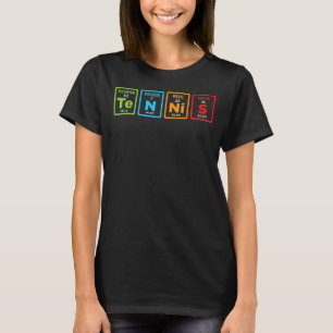 Periodieke Tennis Player Funny Cadeft T-shirt