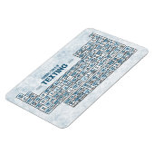 Periodieke Textieltabel (blauw) Magneet (Linkerzijde)