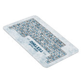 Periodieke Textieltabel (blauw) Magneet (Rechterzijde)