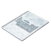 Periodieke Textieltabel (blauw) Notitieboek (Linkerzijde)