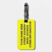 Periodieke verjaringstabel bagagelabel (Achterkant verticaal)