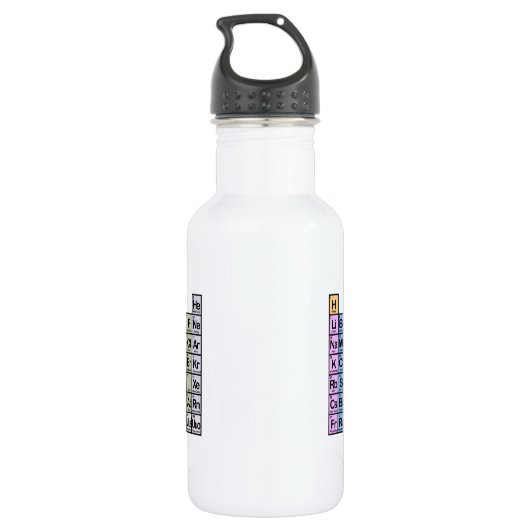 Periodieke verjaringstabel waterfles  (Achterkant)