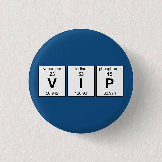 Periodieke VIP-tabel Ronde Button 3,2 Cm (Voorkant)