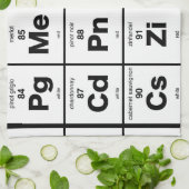 Periodieke Wijnentabel Theedoek (Gevouwen)